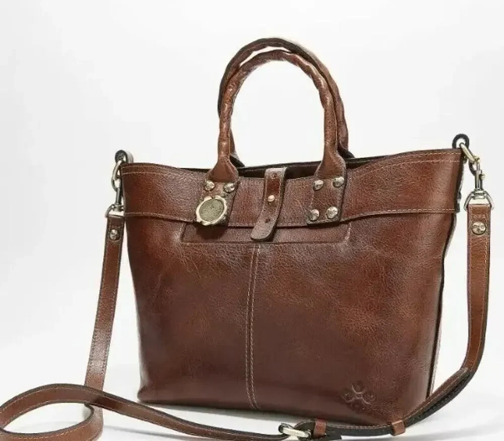 Patricia Nash Analia Top Handle Crossbody Tote Cognac Bag A396721